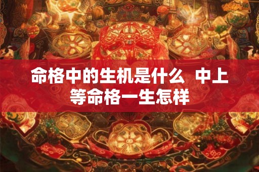 命格中的生机是什么  中上等命格一生怎样
