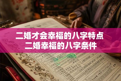 二婚才会幸福的八字特点 二婚幸福的八字条件