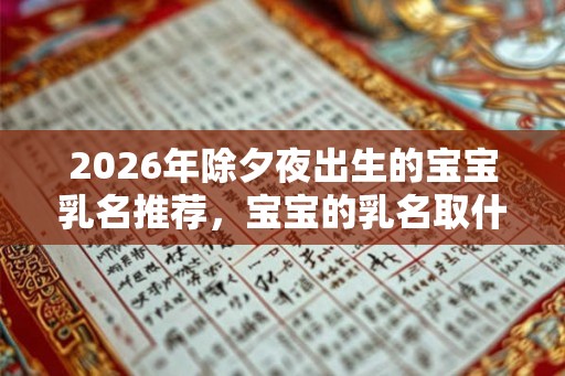 2026年除夕夜出生的宝宝乳名推荐，宝宝的乳名取什么好听？