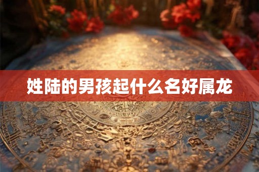 姓陆的男孩起什么名好属龙