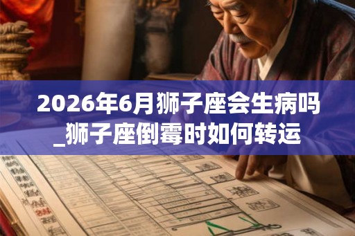2026年6月狮子座会生病吗_狮子座倒霉时如何转运