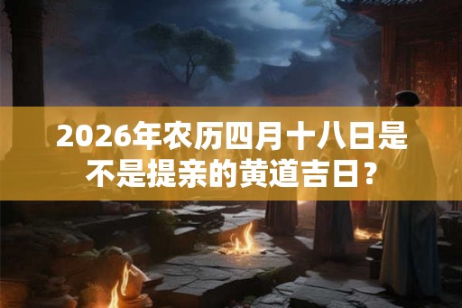 2026年农历四月十八日是不是提亲的黄道吉日？
