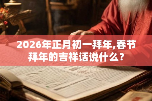 2026年正月初一拜年,春节拜年的吉祥话说什么? 2026年正月初一拜年,春节拜年的吉祥话说什么?