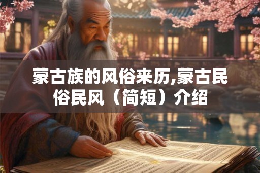 蒙古族的风俗来历,蒙古民俗民风（简短）介绍