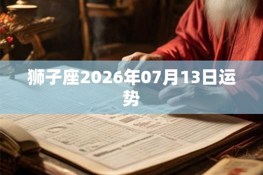 狮子座2026年07月13日运势