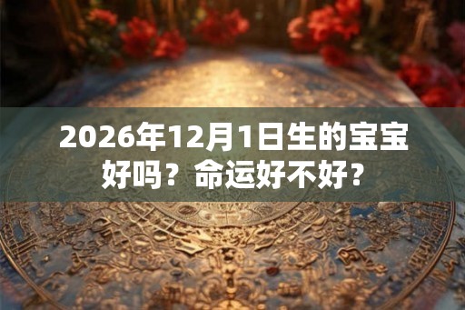 2026年12月1日生的宝宝好吗？命运好不好？