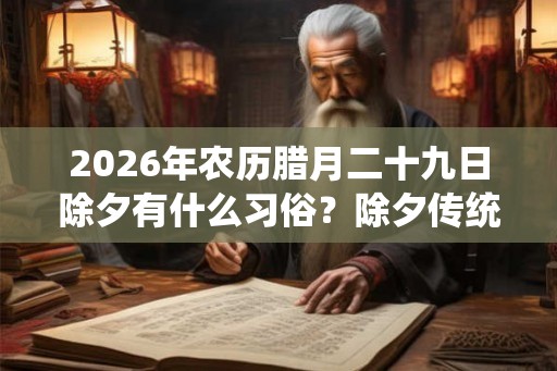 2026年农历腊月二十九日除夕有什么习俗？除夕传统风俗有哪些？