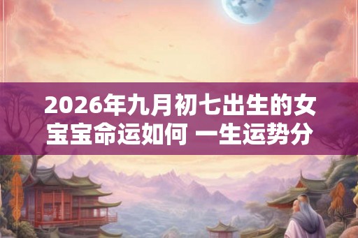 2026年九月初七出生的女宝宝命运如何 一生运势分析