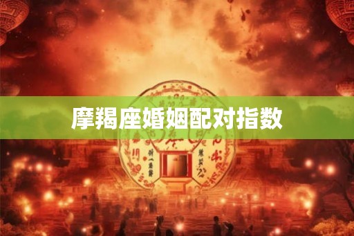 摩羯座婚姻配对指数