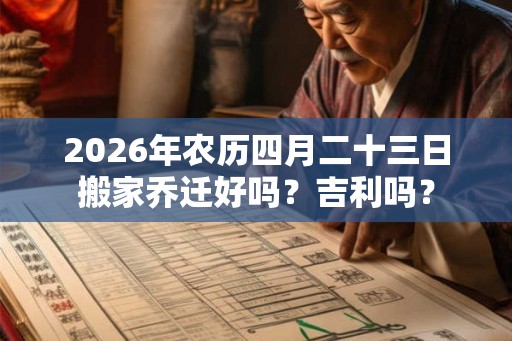 2026年农历四月二十三日搬家乔迁好吗?吉利吗? 2026年农历四月二十三日搬家乔迁好吗?吉利吗?