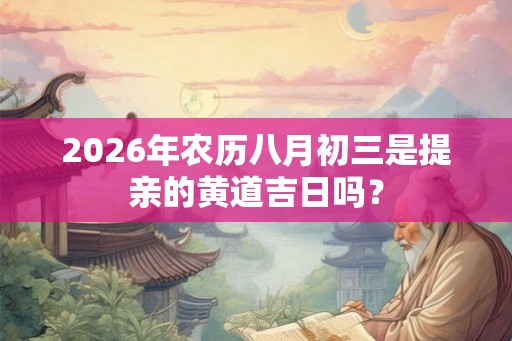 2026年农历八月初三是提亲的黄道吉日吗? 2026年农历八月初三是提亲的黄道吉日吗?