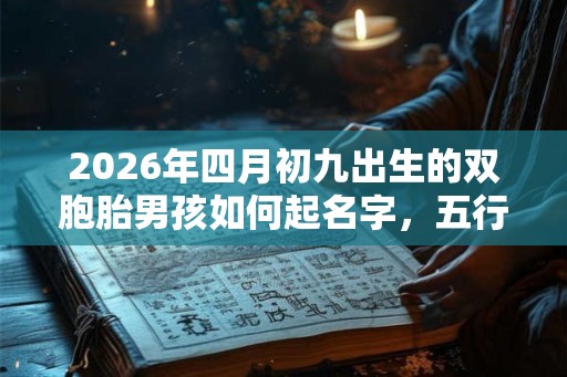 2026年四月初九出生的双胞胎男孩如何起名字，五行属什么
