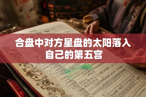 合盘中对方星盘的太阳落入自己的第五宫