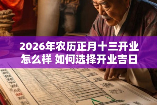 2026年农历正月十三开业怎么样 如何选择开业吉日