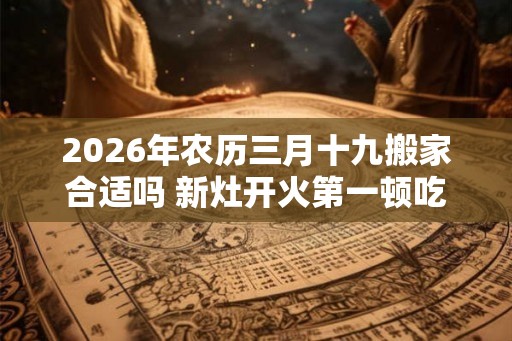 2026年农历三月十九搬家合适吗 新灶开火第一顿吃什么 2026年农历三月十九搬家合适吗 新灶开火第一顿吃什么