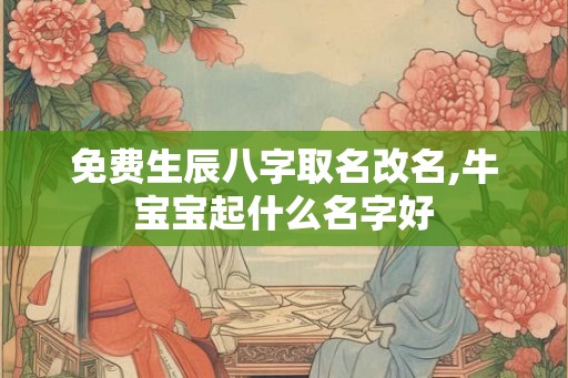 免费生辰八字取名改名,牛宝宝起什么名字好