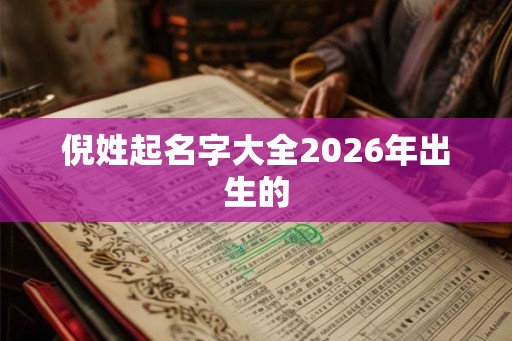 倪姓起名字大全2026年出生的