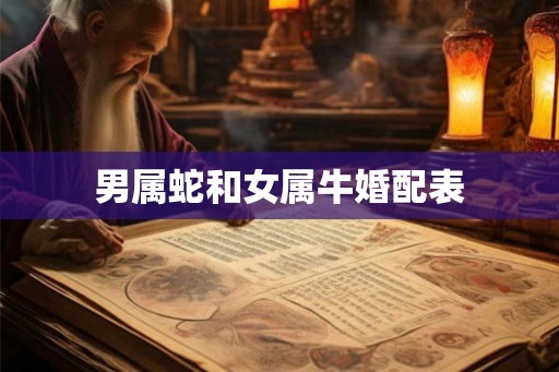 男属蛇和女属牛婚配表