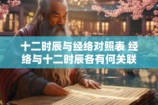 十二时辰与经络对照表 经络与十二时辰各有何关联