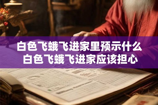 白色飞蛾飞进家里预示什么 白色飞蛾飞进家应该担心吗