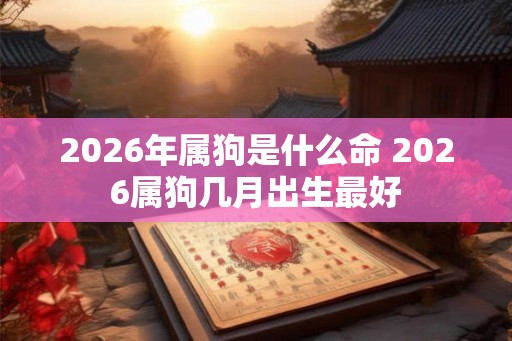 2026年属狗是什么命 2026属狗几月出生最好