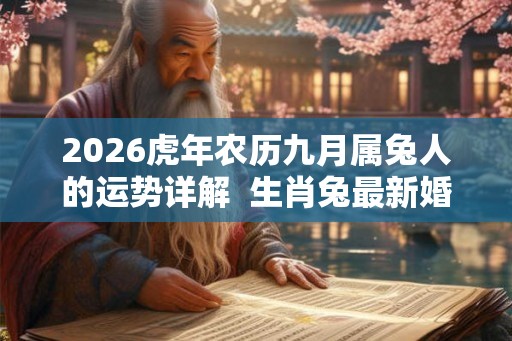 2026虎年农历九月属兔人的运势详解  生肖兔最新婚姻运程