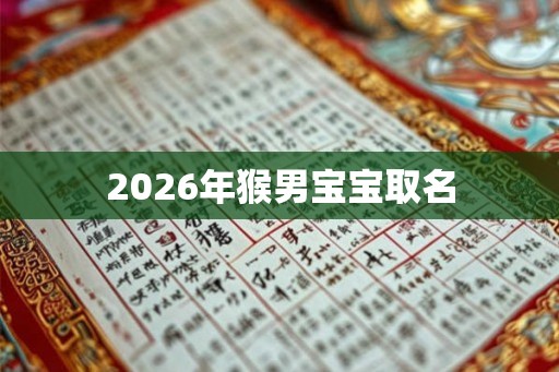 2026年猴男宝宝取名