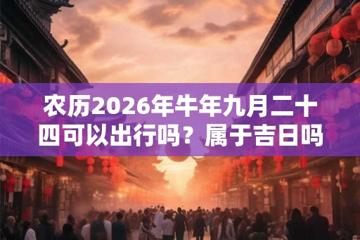 农历2026年牛年九月二十四可以出行吗？属于吉日吗？
