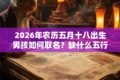 2026年农历五月十八出生男孩如何取名？缺什么五行？