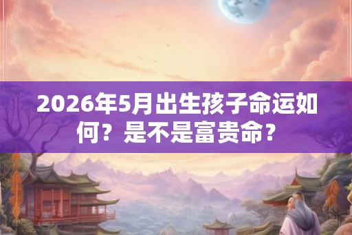 2026年5月出生孩子命运如何？是不是富贵命？