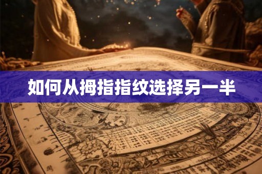 如何从拇指指纹选择另一半