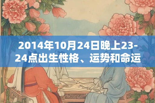 2014年10月24日晚上23-24点出生性格、运势和命运 2014年10月24日晚上23-24点出生性格、运势和命运