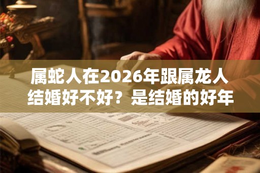 属蛇人在2026年跟属龙人结婚好不好？是结婚的好年份吗？