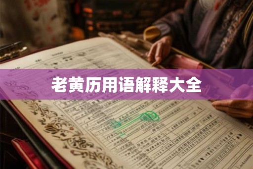 老黄历用语解释大全