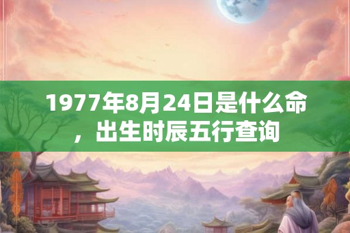 1977年8月24日是什么命，出生时辰五行查询