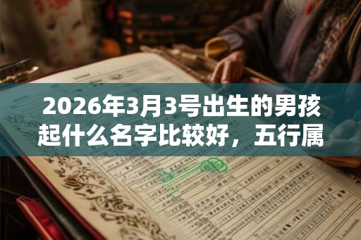 2026年3月3号出生的男孩起什么名字比较好,五行属什么 2026年3月3号出生的男孩起什么名字比较好,五行属什么