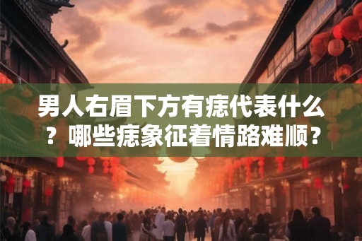 男人右眉下方有痣代表什么?哪些痣象征着情路难顺? 男人右眉下方有痣代表什么?哪些痣象征着情路难顺?