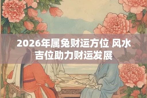 2026年属兔财运方位 风水吉位助力财运发展