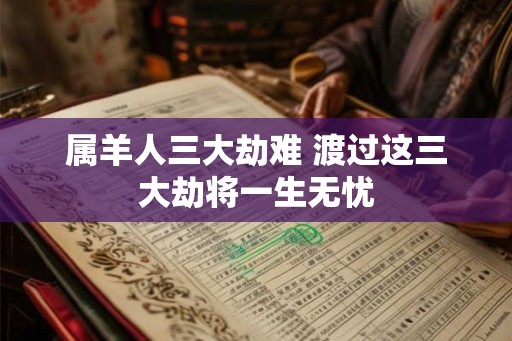 属羊人三大劫难 渡过这三大劫将一生无忧