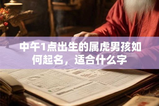 中午1点出生的属虎男孩如何起名，适合什么字