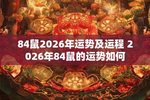 84鼠2026年运势及运程 2026年84鼠的运势如何
