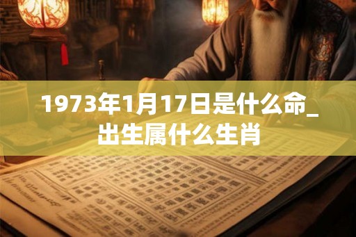 1973年1月17日是什么命_出生属什么生肖