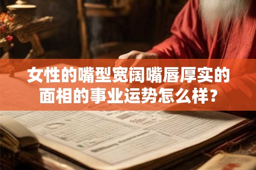 女性的嘴型宽阔嘴唇厚实的面相的事业运势怎么样？