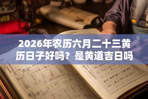 2026年农历六月二十三黄历日子好吗?是黄道吉日吗? 2026年农历六月二十三黄历日子好吗?是黄道吉日吗?