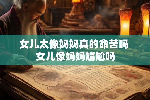 女儿太像妈妈真的命苦吗 女儿像妈妈尴尬吗