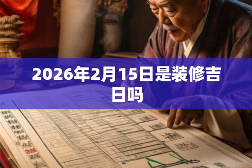 2026年2月15日是装修吉日吗 2026年2月15日是装修吉日吗