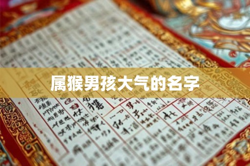 属猴男孩大气的名字
