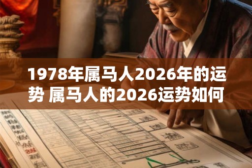 1978年属马人2026年的运势 属马人的2026运势如何