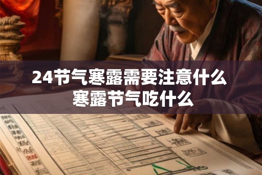 24节气寒露需要注意什么  寒露节气吃什么