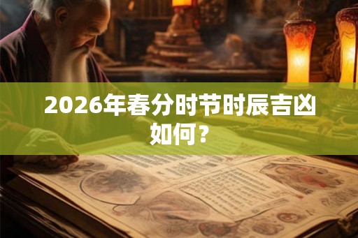 2026年春分时节时辰吉凶如何？